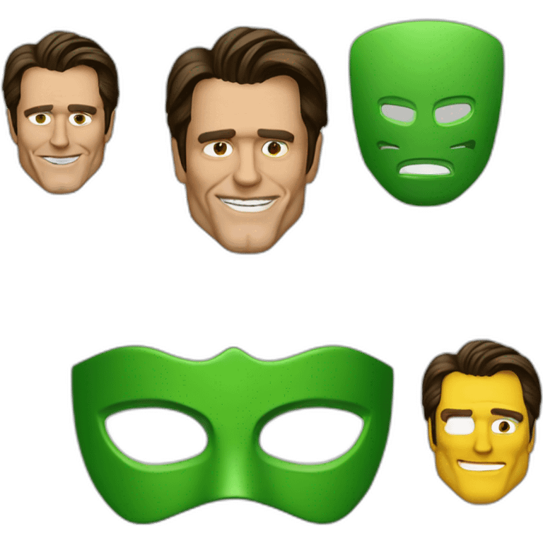 jim carrey in the green mask from the mask  emoji