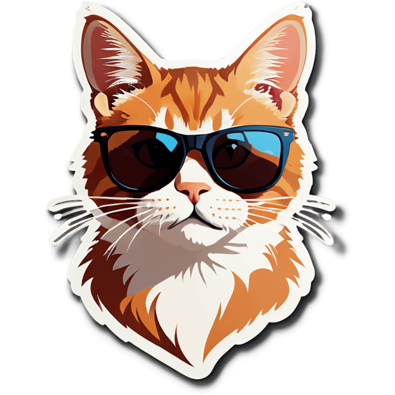 Cat with sunglasses emoji