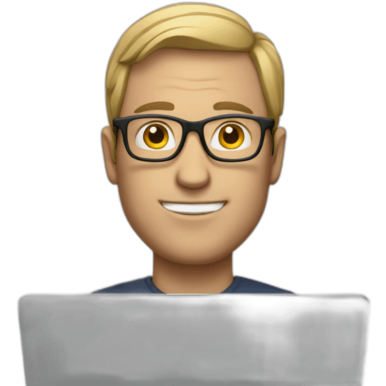 white man with glasses and laptop emoji