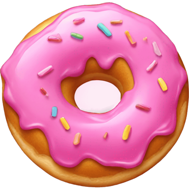 Pink donut emoji