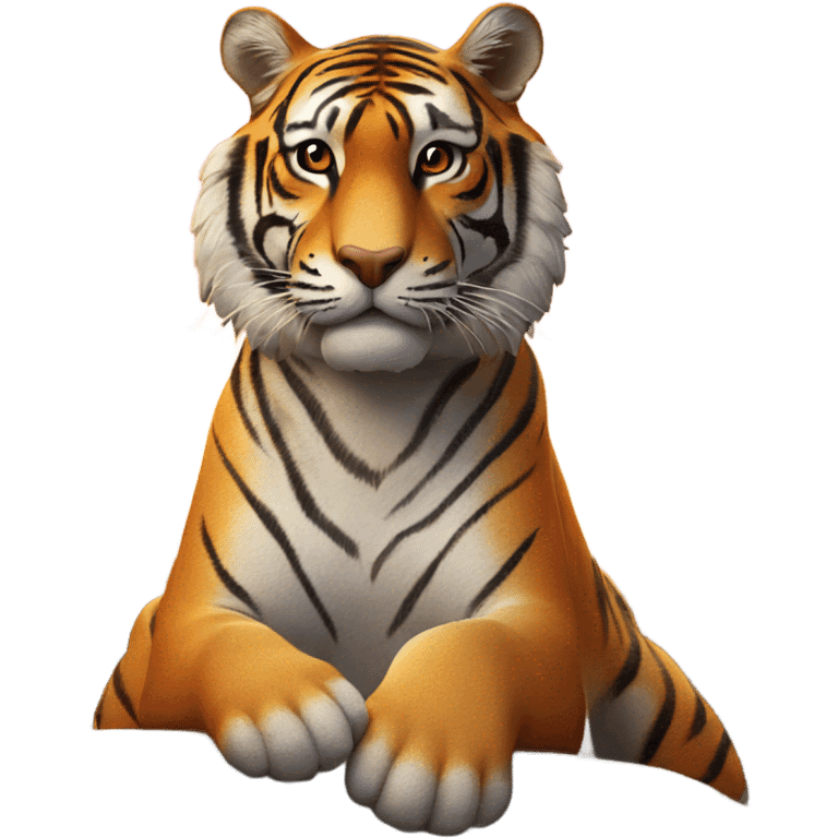 Tiger at sunrise emoji