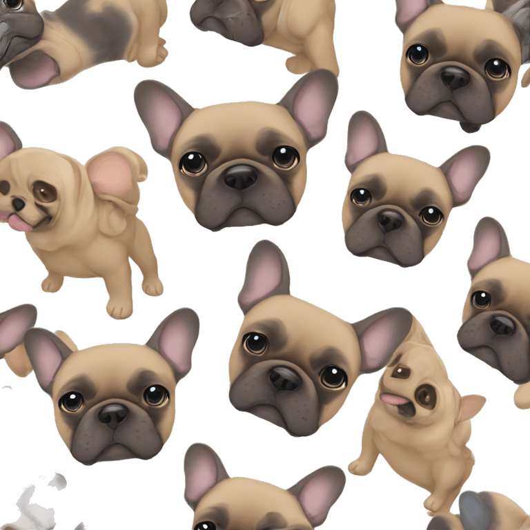 French bulldog blue and tan  emoji