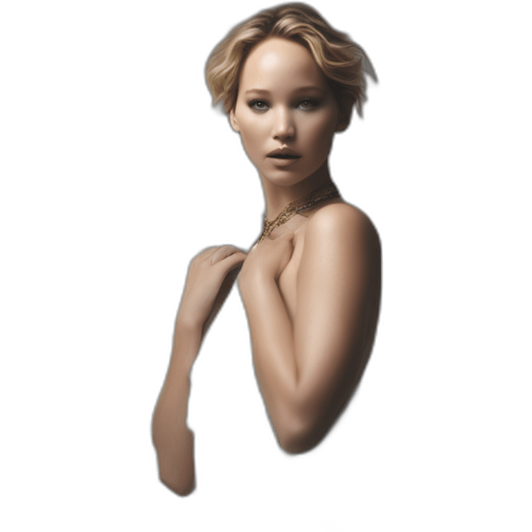 jennifer-lawrence,-david-bellemere,-bare-belly,-wings,-choker,-bathed-in-shadows,-fov-90-degrees,-short-lighting,-l-usm,-cold-colors,-gilded-technique,-ex emoji