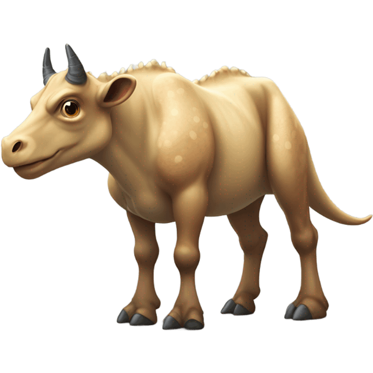 Dinosaur cow mixed breed emoji