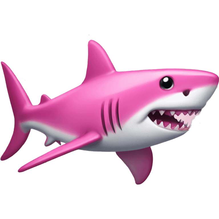 Pink shark emoji