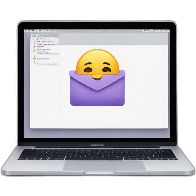 Macbook with figma emoji