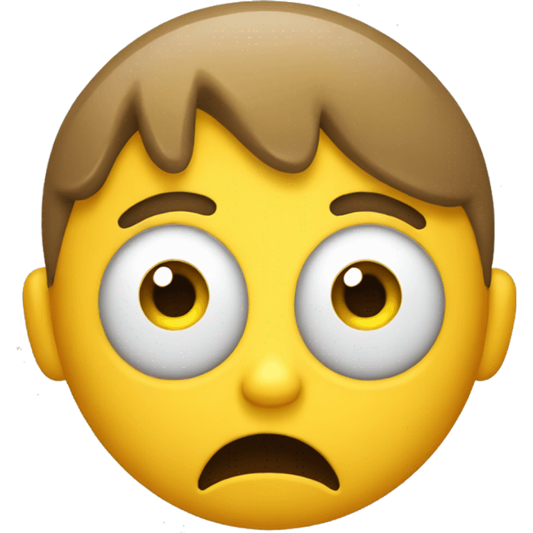 shocked yellow face emoji, hands on head emoji