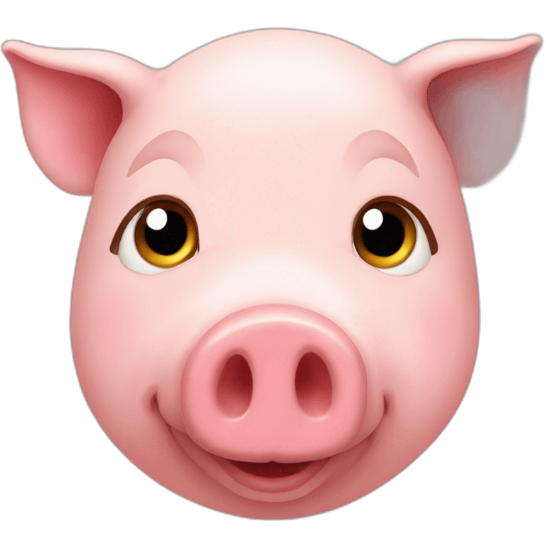 realistic pig face emoji