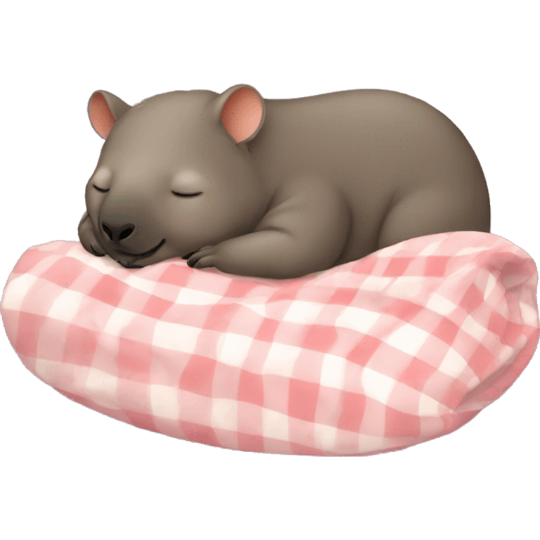 Wombat sleeping in bed  emoji