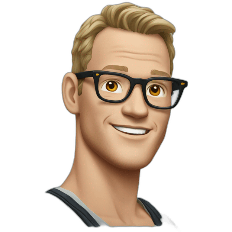 Jonathan Toews wearing glasses as beach bum emoji