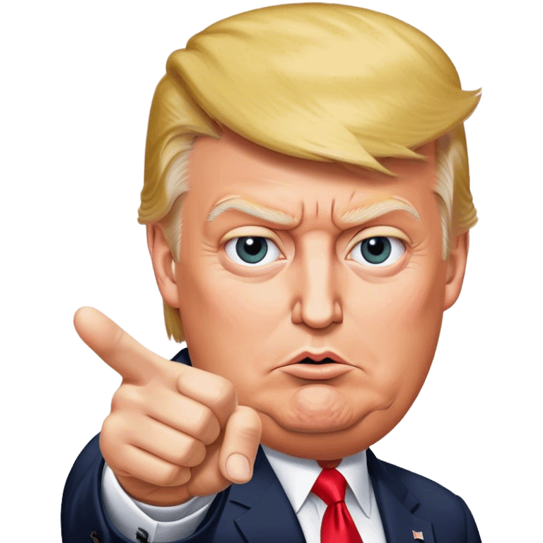 Donald Trump points his finger at the camera
realistic emoji