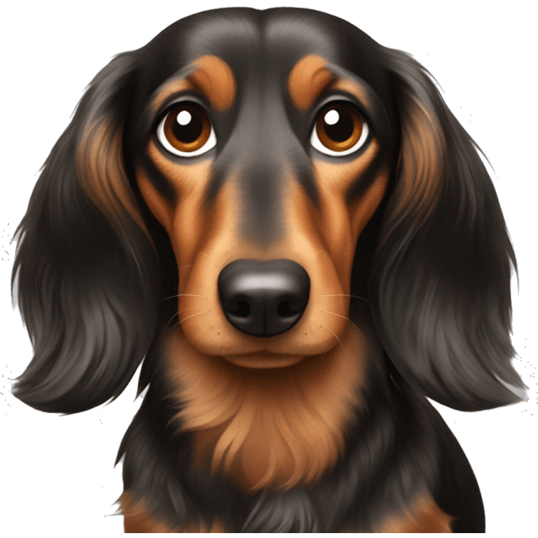 Long haired dachshund  emoji