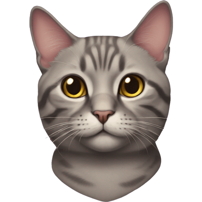 realistic cat on purple emoji