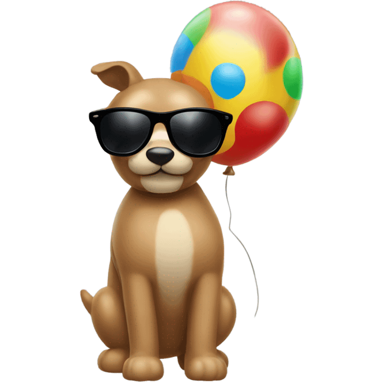 Balloon animal ￼ wearing sunglasses emoji