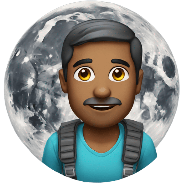 indian man on moon  emoji