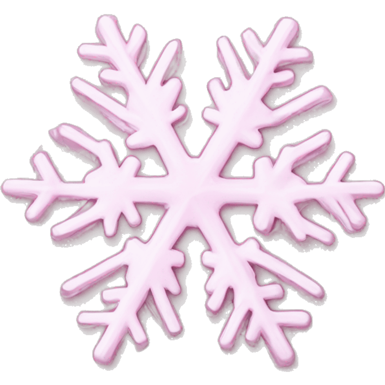 Light pink realistic snowflake emoji