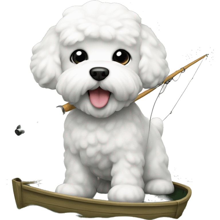 Bichon fishing emoji