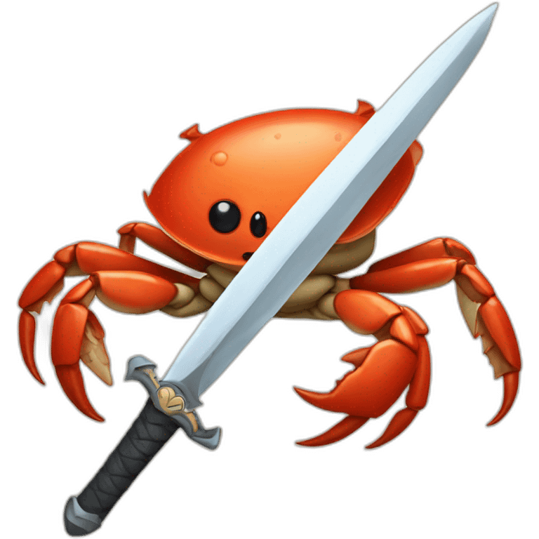 crab with a sword emoji