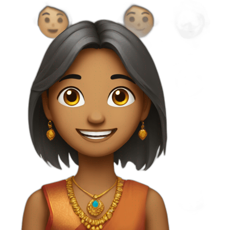 happy indian girl emoji