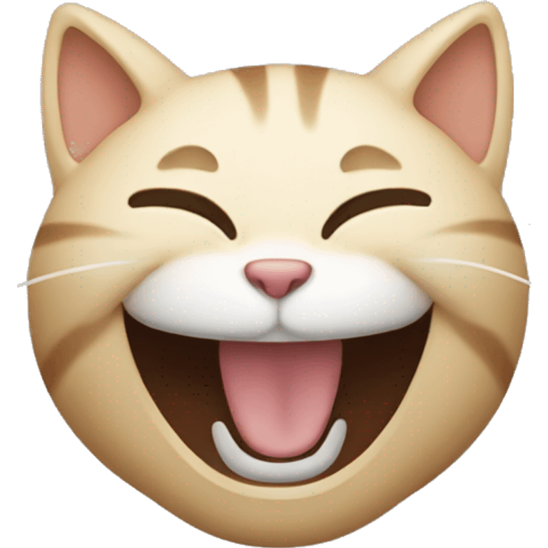 cat laughing because he’s bother emoji