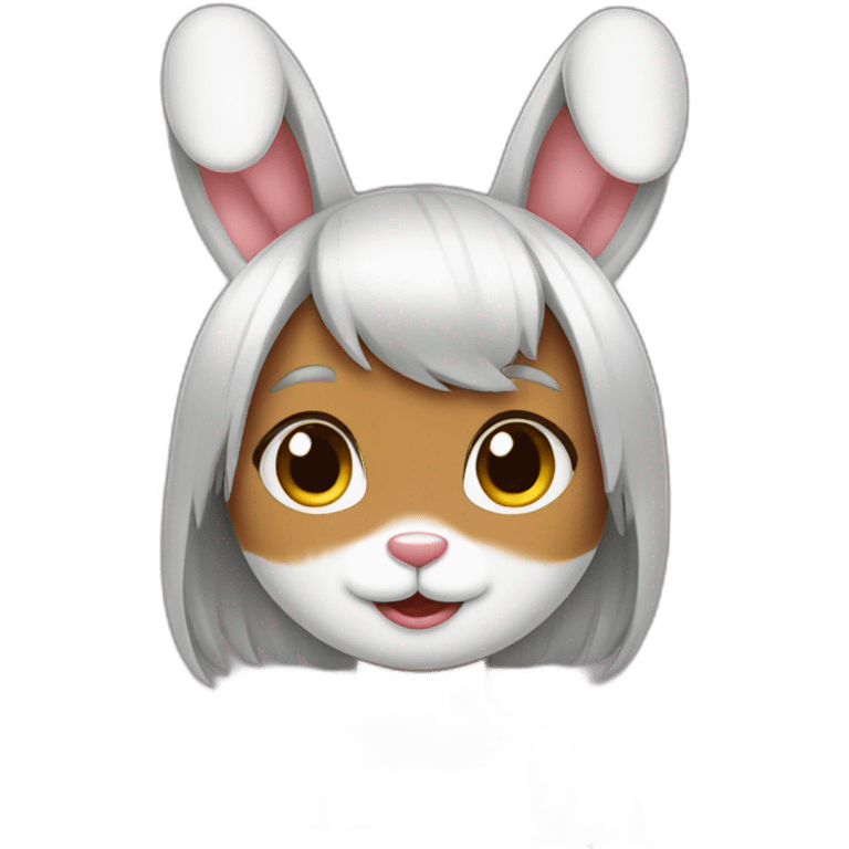 Bunny-as-hairdresser emoji