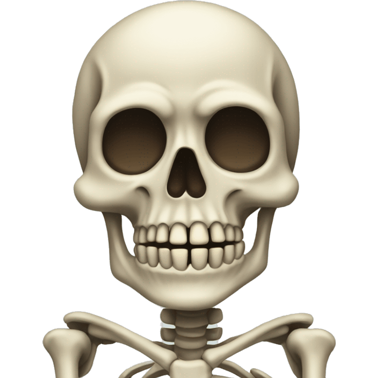 Skeleton with LETTERING WOF emoji