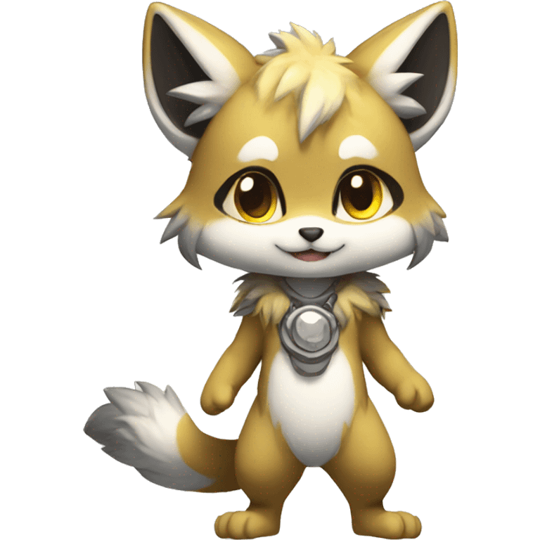 shiny, Kemono-style, Chibi, Anthro-Fur-Sona-Fakémon, Full Body emoji