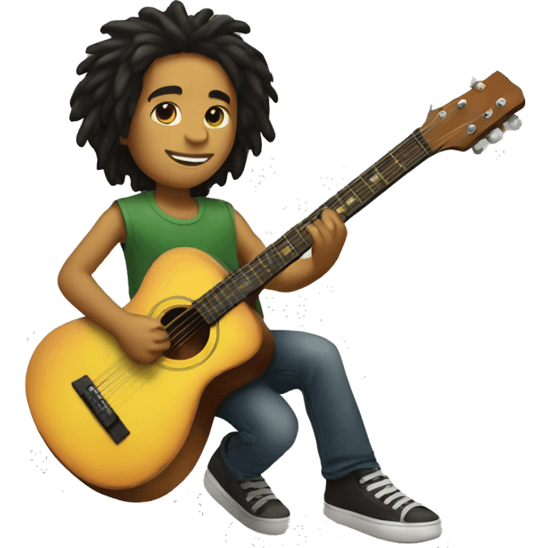 body Bob marley kid with guitar emoji