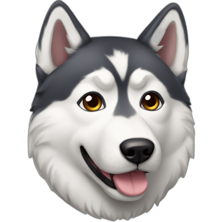 Husky con audífonos  emoji