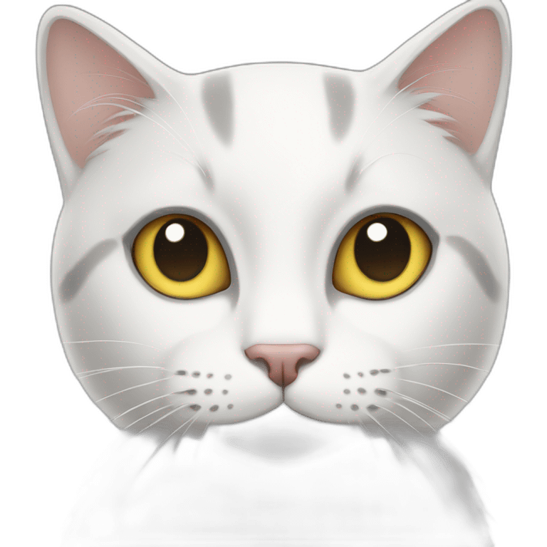 White and grey cat emoji