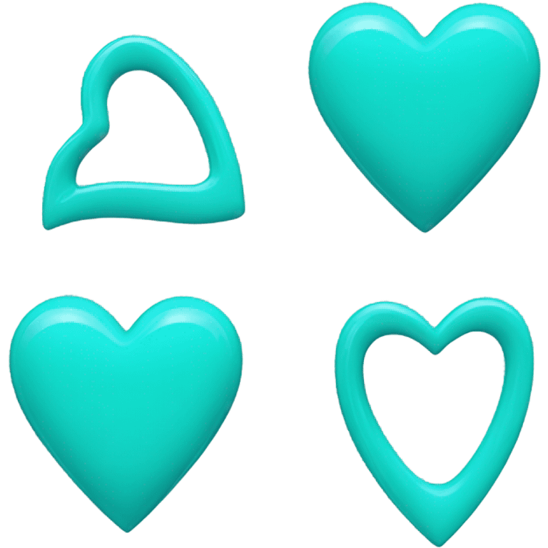 Turquoise heart emoji