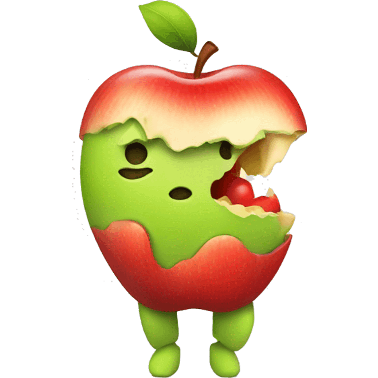 Android eating apple  emoji