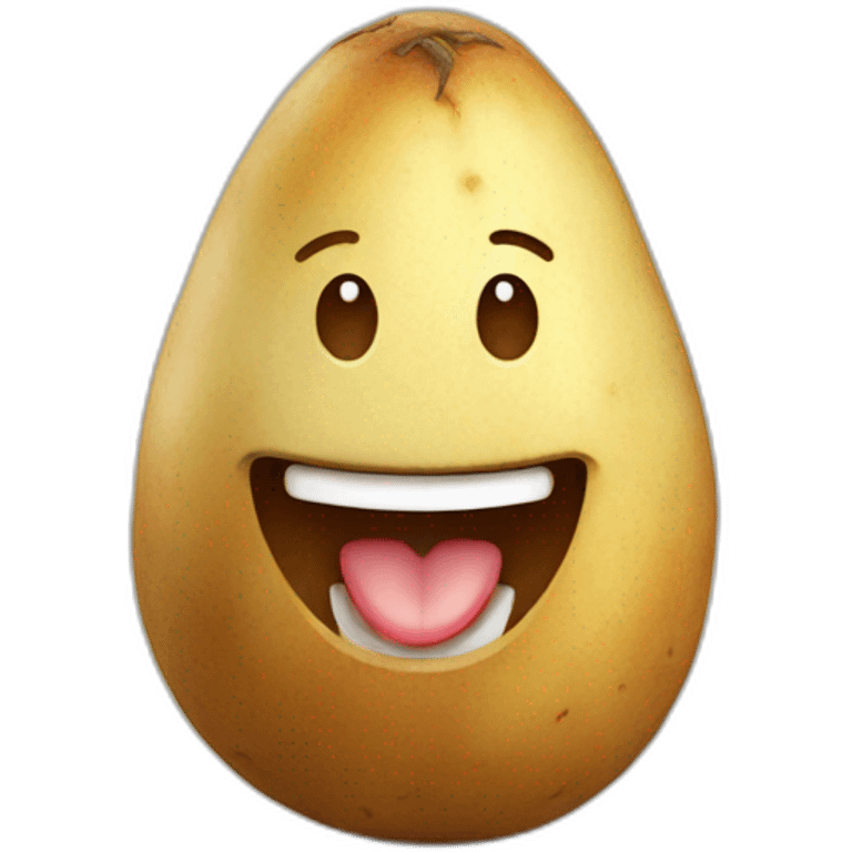 a smiling potatoe emoji