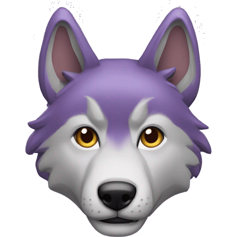 loup violet qui sourit emoji