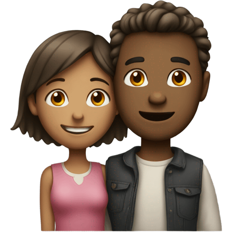 make a guy and a girl, they're hugging. They're facing each other emoji