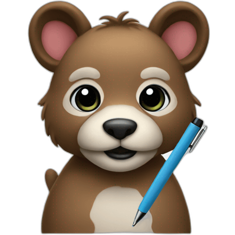 animal holding a pen emoji