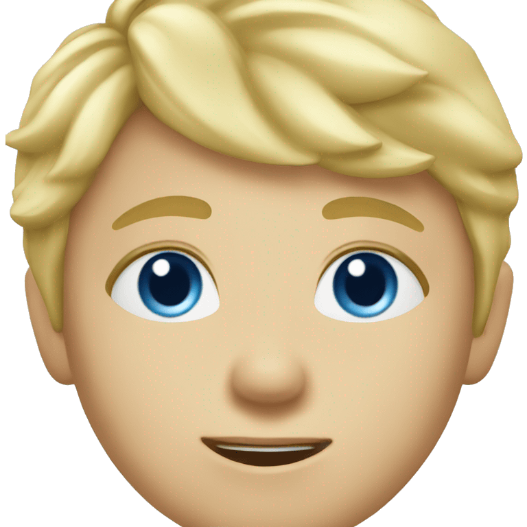 Blond boy blue eyes emoji