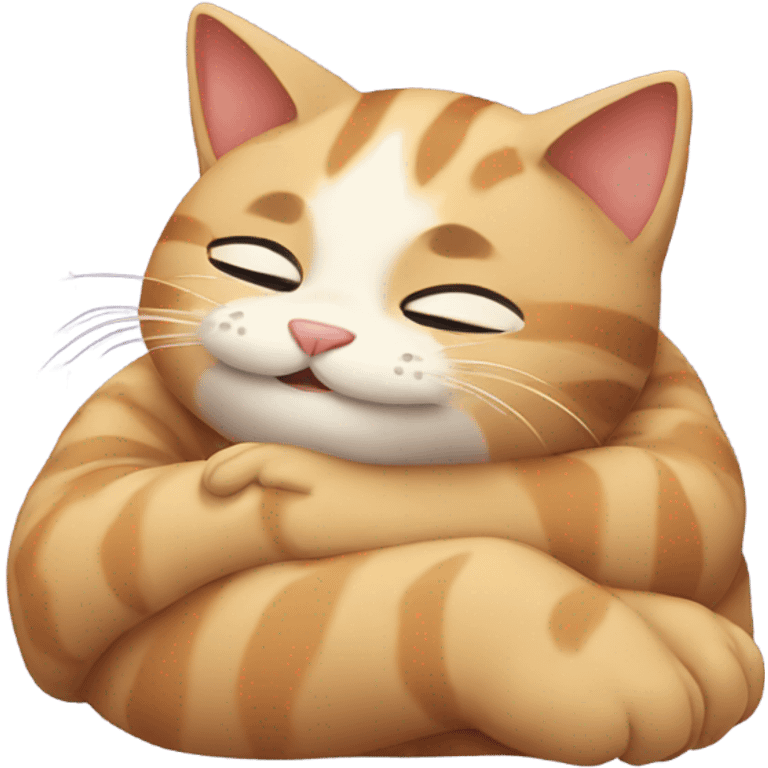 cat hugging itself emoji