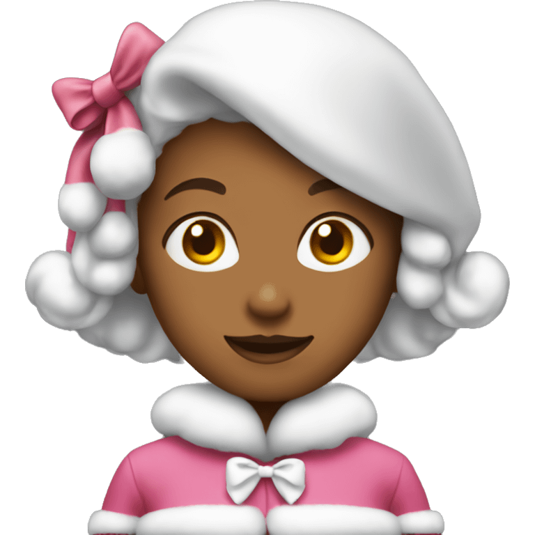 Pink Mrs Claus outfit emoji