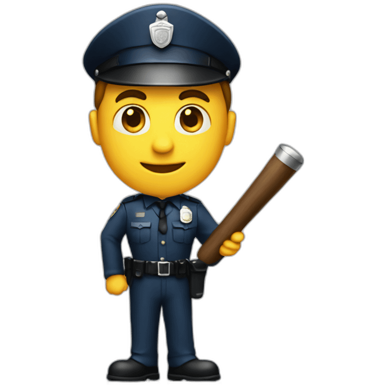 policeman with baton emoji