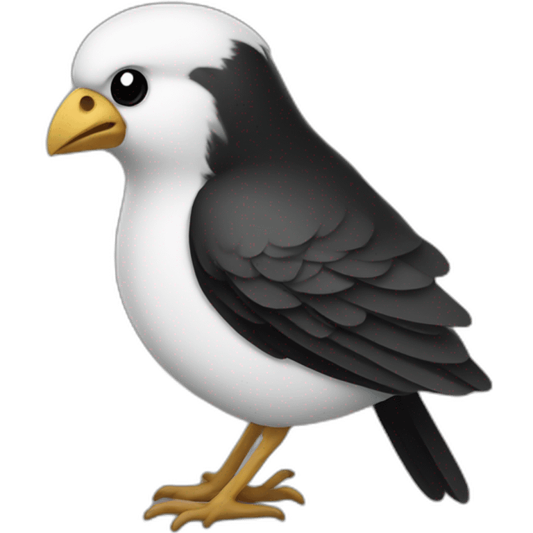 Black and white twitter bird emoji