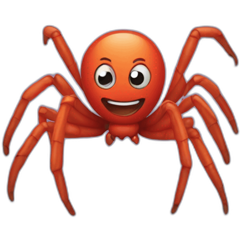 Smiling spider emoji