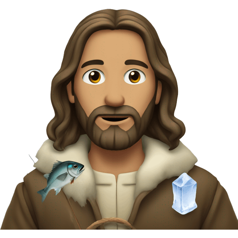 Jesus ice fishing emoji