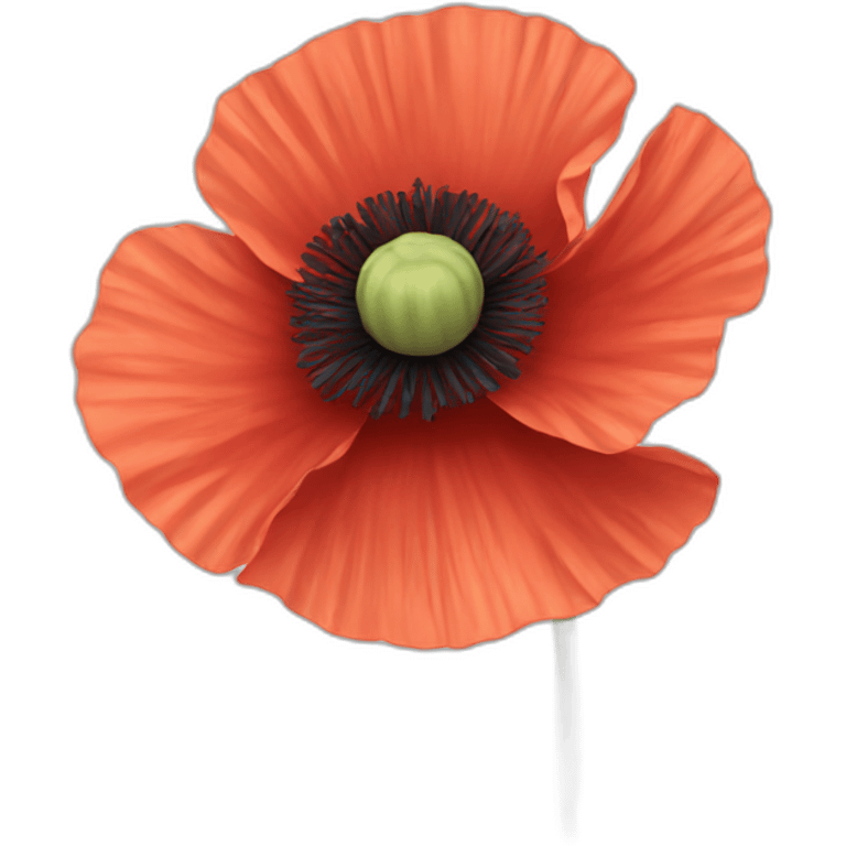 Poppy flower emoji