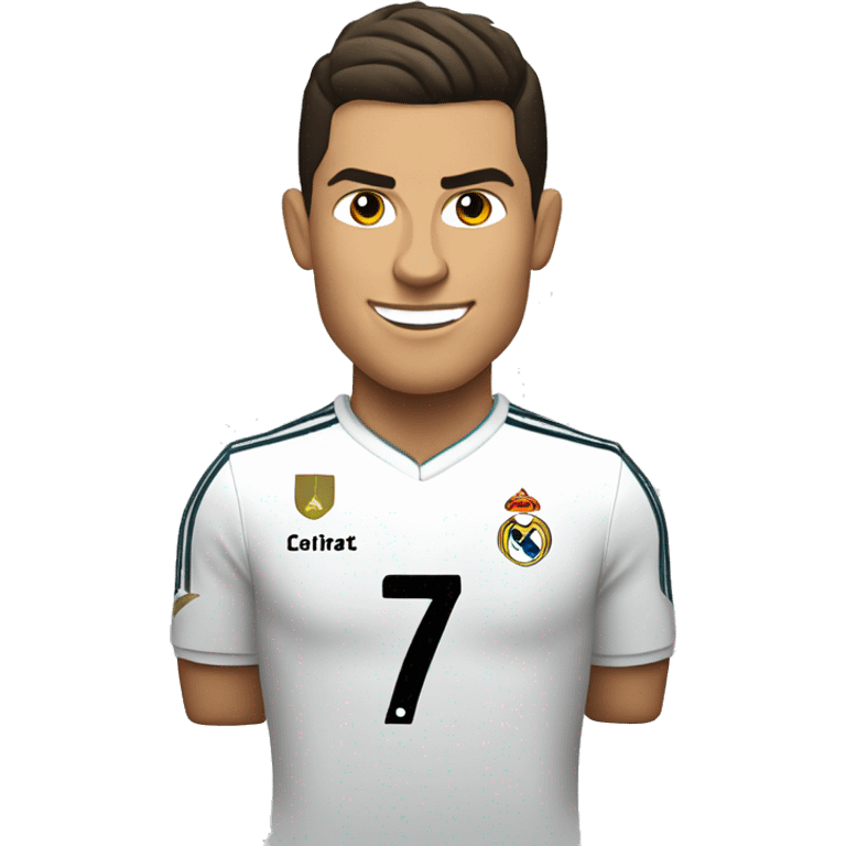 Cristiano Ronaldo in real madrid number 7. apple style emoji