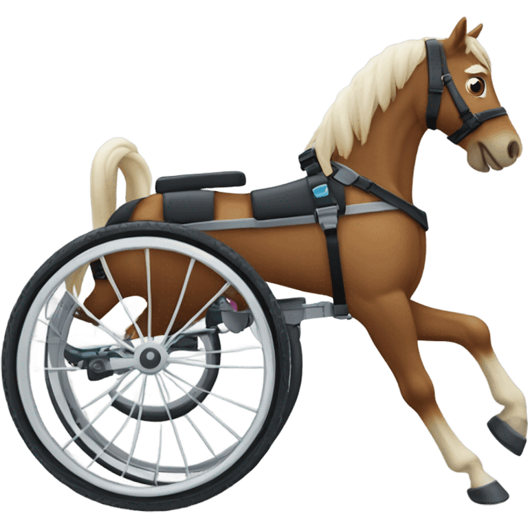 Horse in a wheelchair emoji