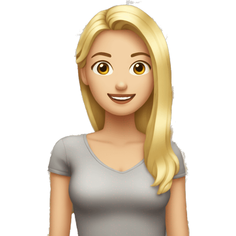 Mamá rubia e hija adolescente rubia emoji