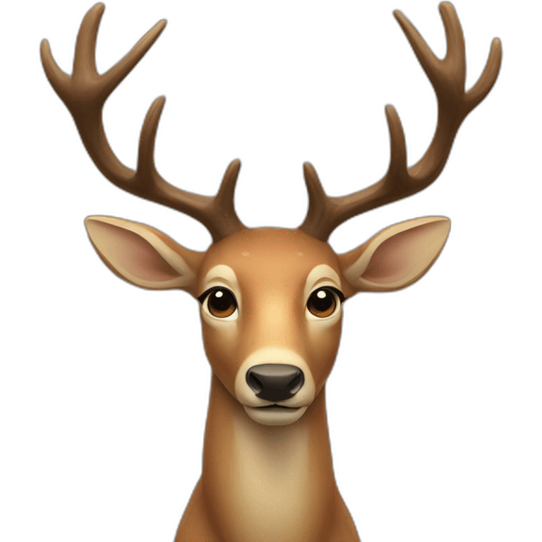 anthropomorphic deer with body emoji