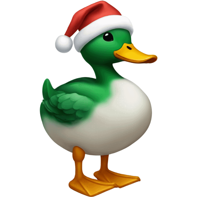 Cute christmas duck emoji