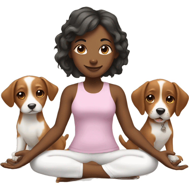 yoga with puppies emoji